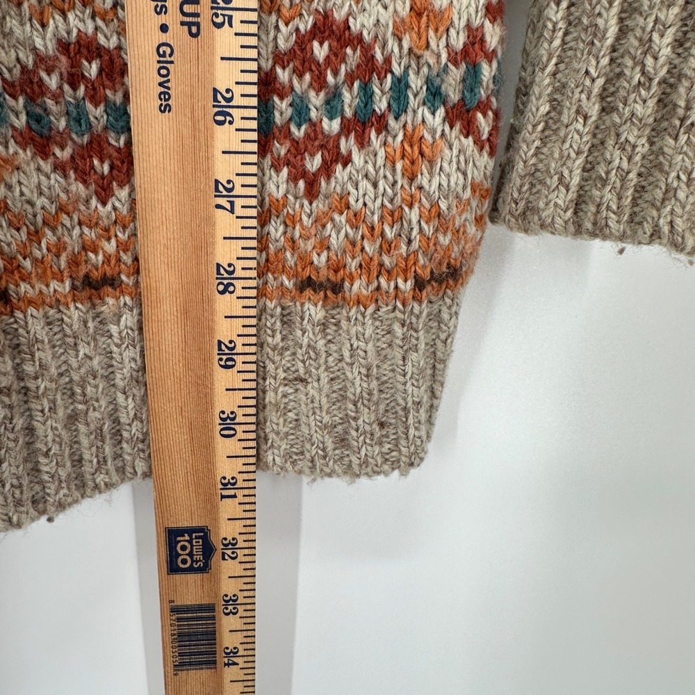 Royal Robbins Hooded Cardigan Sweater M Wool Blend Southwest Pattern - Picture 6 of 7